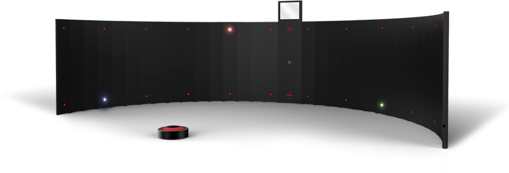 Dispositivo AvDesk con luci accese e pulsante