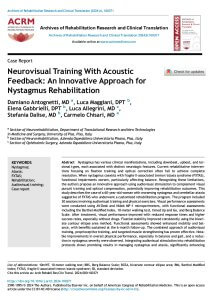 Coperetina del Case Report Neurovisual Training With Acoustic Feedback: An Innovative Approach for Nystagmus Rehabilitation
