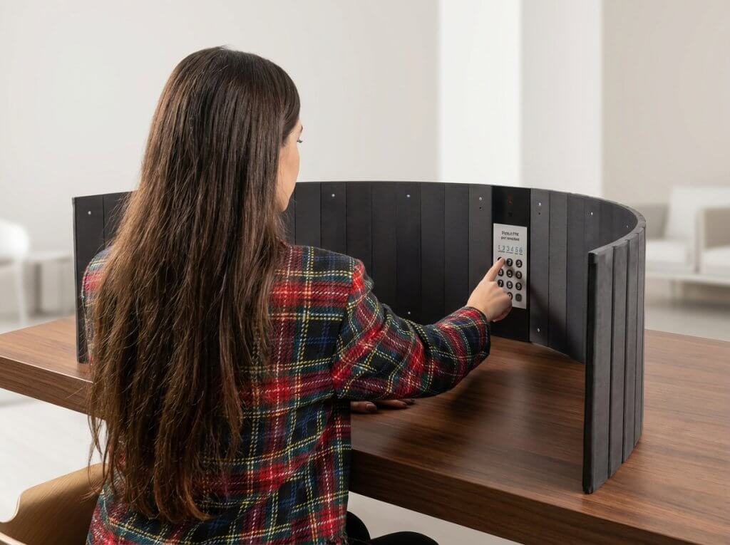 Ragazza che utilizza AvDesk 4.0 a casa per la riabilitazione visiva, tecnologia sviluppata da Linari Medical in collaborazione con la Fondazione Stella Maris.